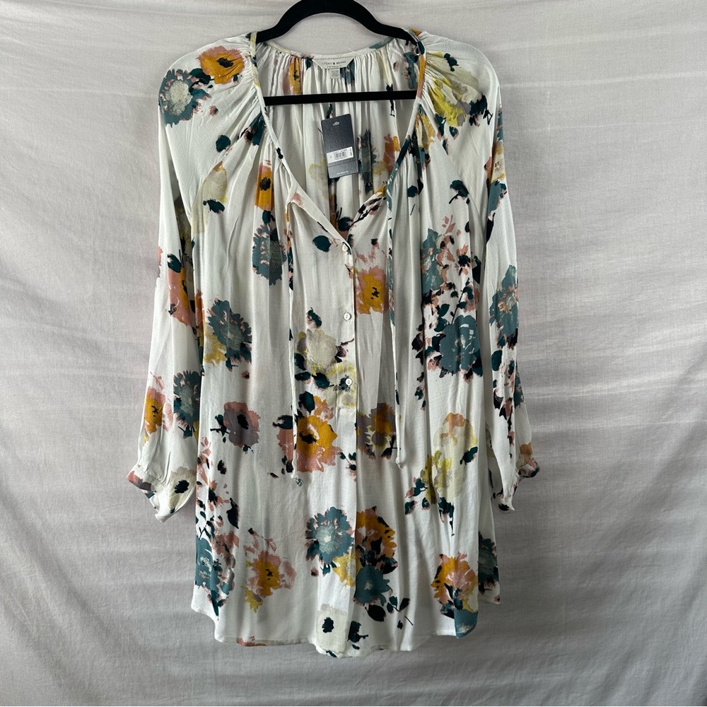 Lucky Brand Plus Floral Blouse